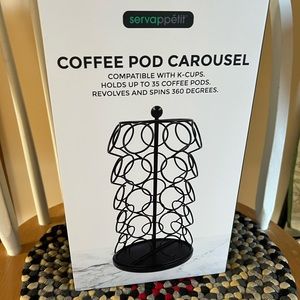 NIB Servappetit Black Coffee Pod Caeousel holds 35 pods